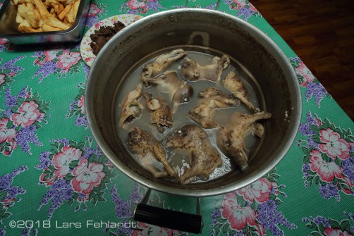 piglet soup in central Borneo