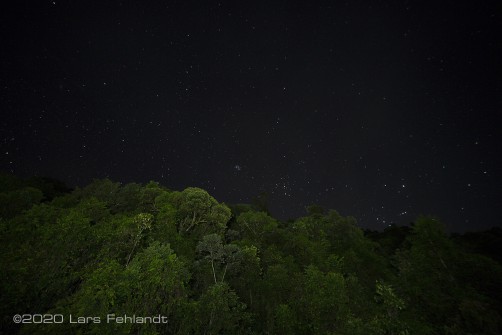 Eine Nacht in der man die Sterne sieht ist immer was besonderes in den Tropen, erst Recht in solch einer Umgebung - central Sarawak / Borneo
