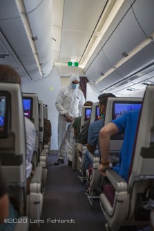 Qatar Airways Airbus A350, während der Covid19 Pandemie