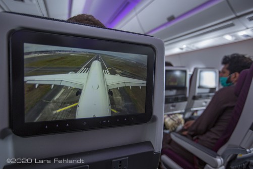 Qatar Airways Airbus A350, Landung in Frankfurt (FRA)